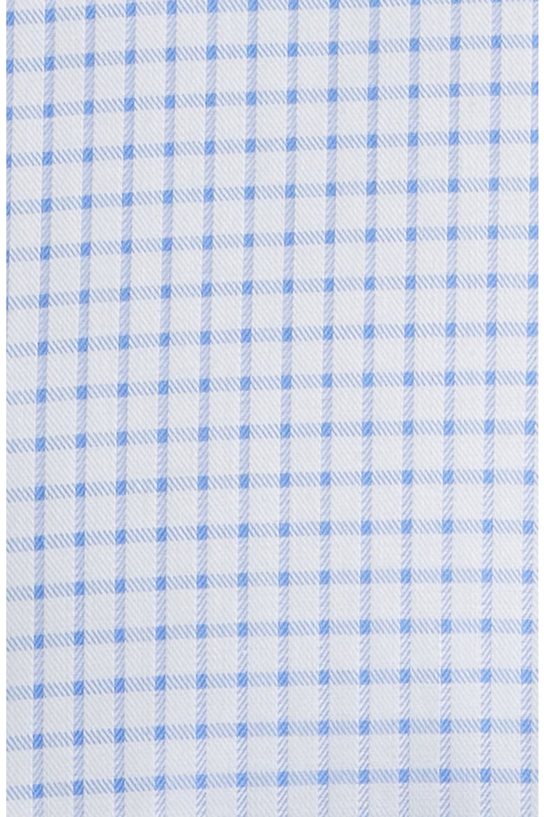 Trim Fit Textured Grid Cotton Dress Shirt, Alternate, color, LIGHT BLUE