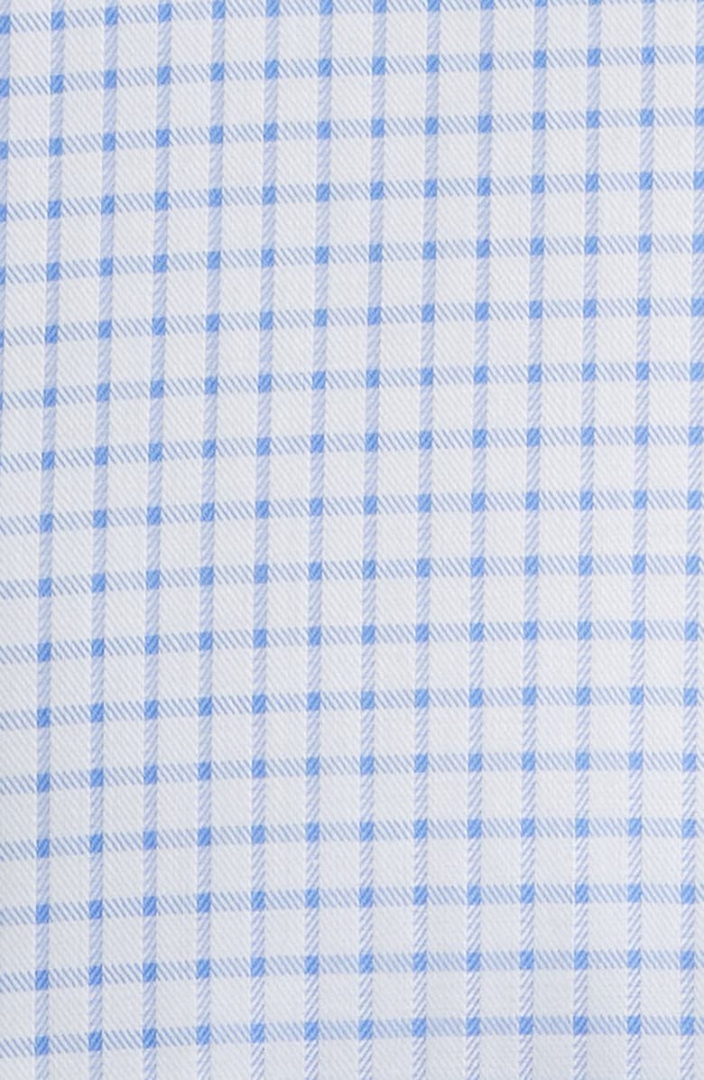 Lorenzo Uomo Trim Fit Textured Grid Cotton Dress Shirt, Alternate, color, Light Blue
