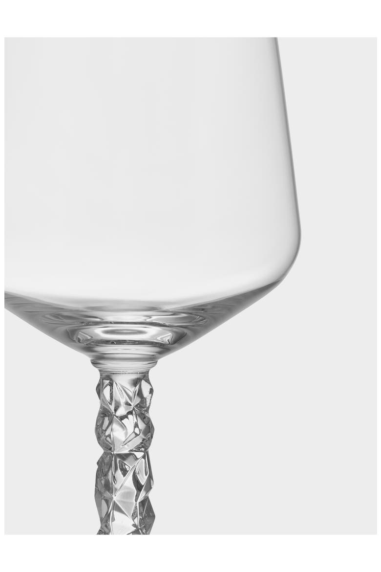 Carat Set of 2 Crystal Wine Glasses, Alternate, color, CLEAR