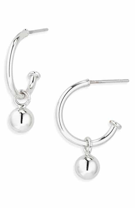 NORDSTROM RACK 12mm Orb Hoop Earrings