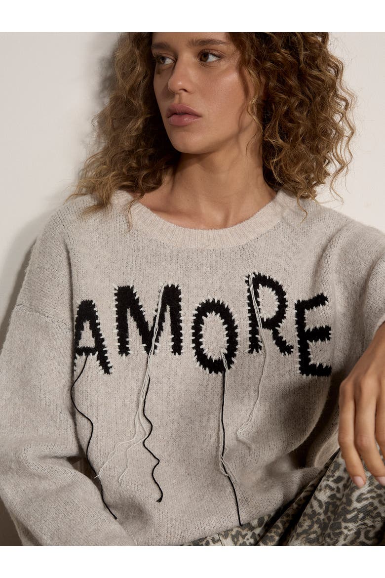Thread Amore Boucle Jumper, Alternate, color, Stone
