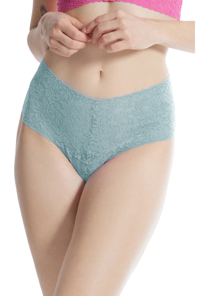 Retro High Waist Thong, Main, color, DUCK EGG BLUE
