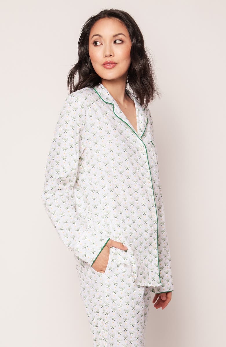 Petite Plume Match Point Cotton Pajamas, Alternate, color, 