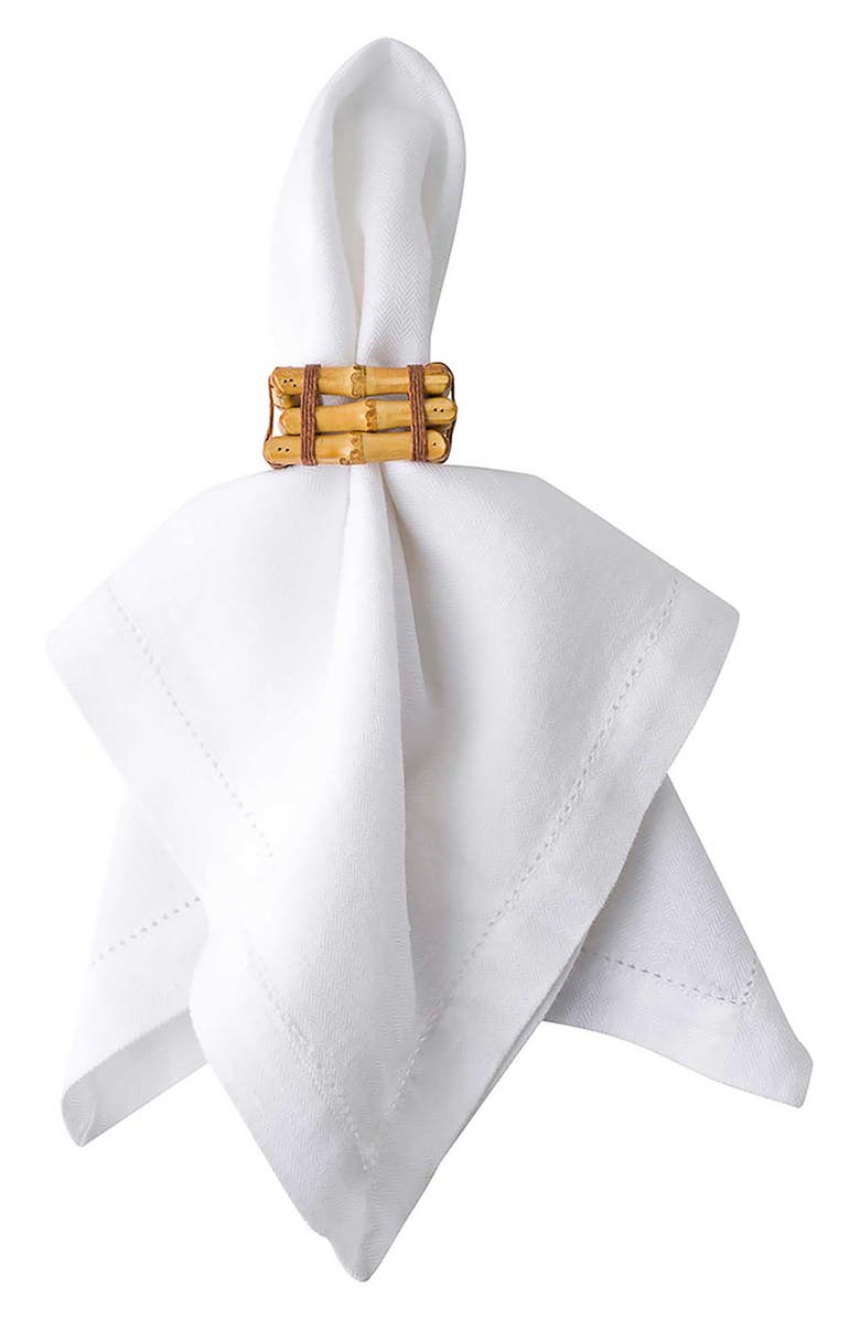 Juliska Set of 4 Bamboo Napkin Rings, Alternate, color,