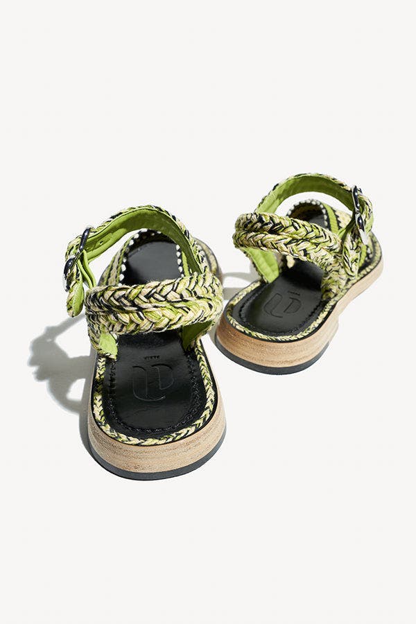 Amambaih Aurora Flat Sandals, Alternate, color, Olive