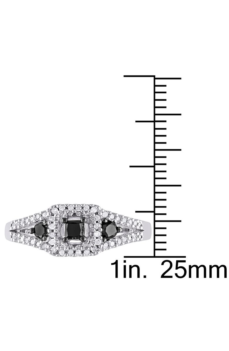 Julianna B. Black & White Diamond Split Shank Engagement Ring, Alternate, color, Diamond