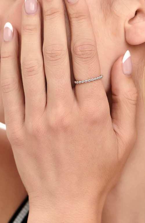 Devata Beaded Ball Ring In Silver