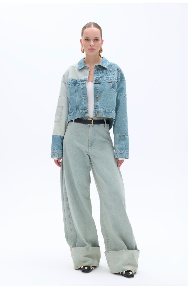 Nocturne Colorblock Jean Jacket, Alternate, color, 