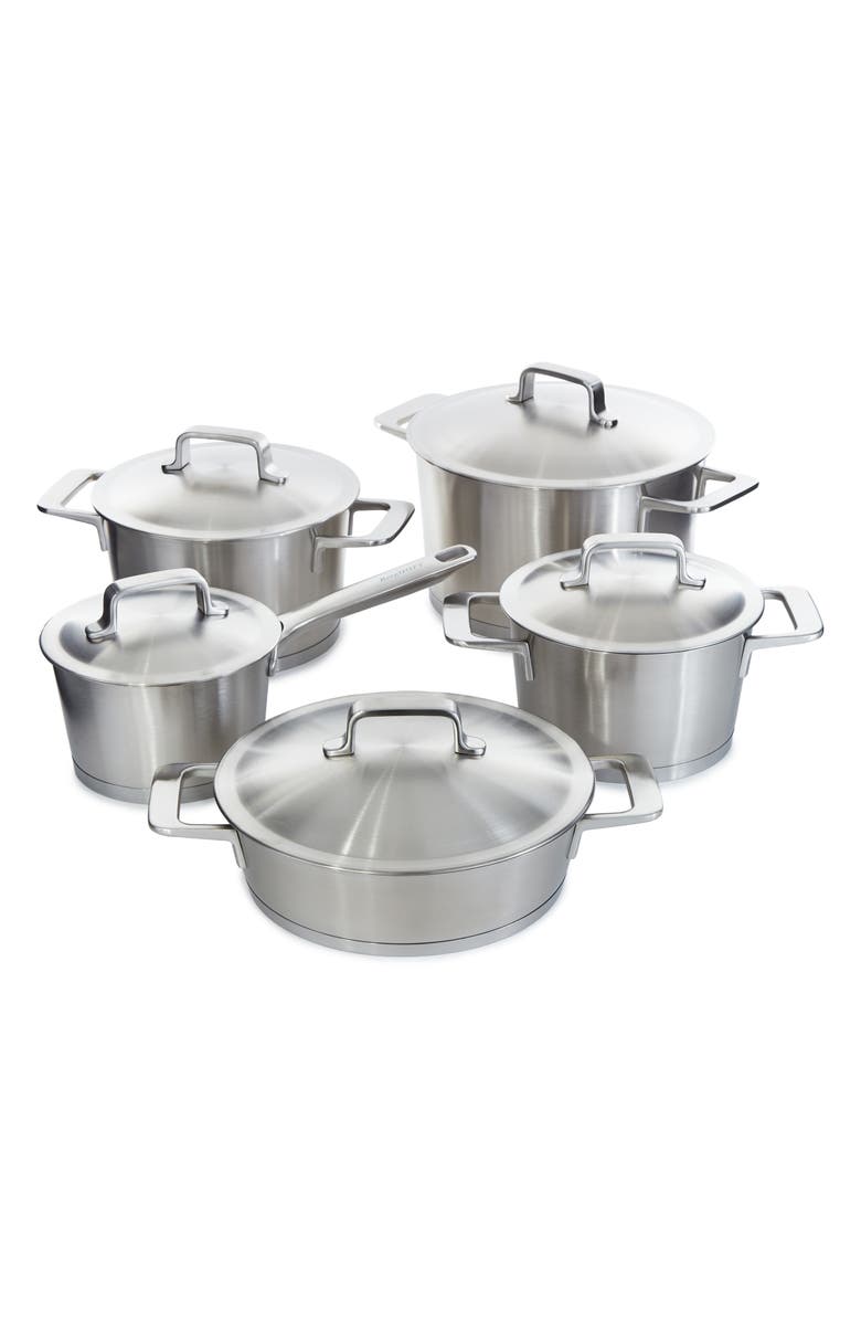 BergHOFF Dina Meta 10-Piece Cookware Set, Main, color, Silver