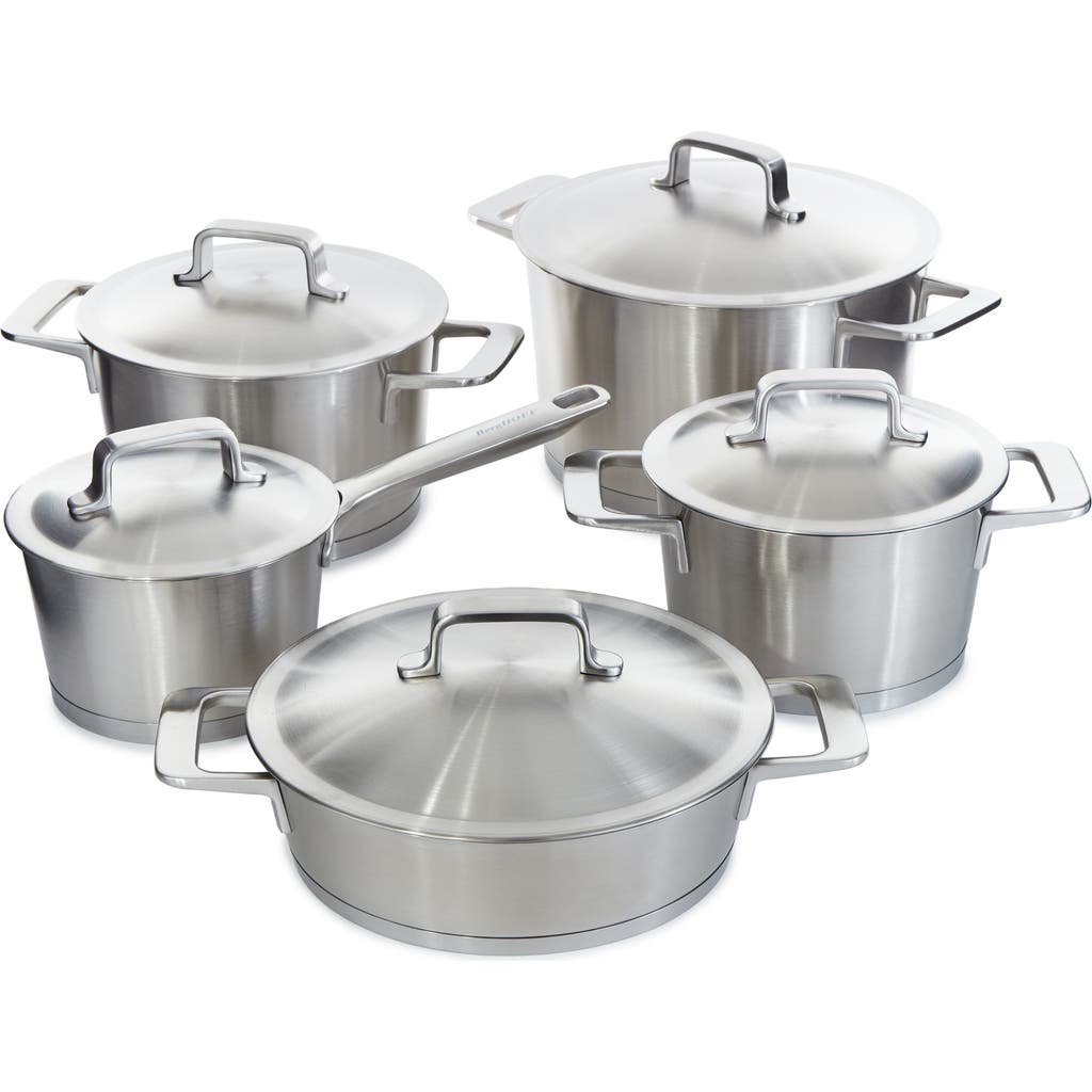 Berghoff Dina Meta 10-piece Cookware Set In Silver
