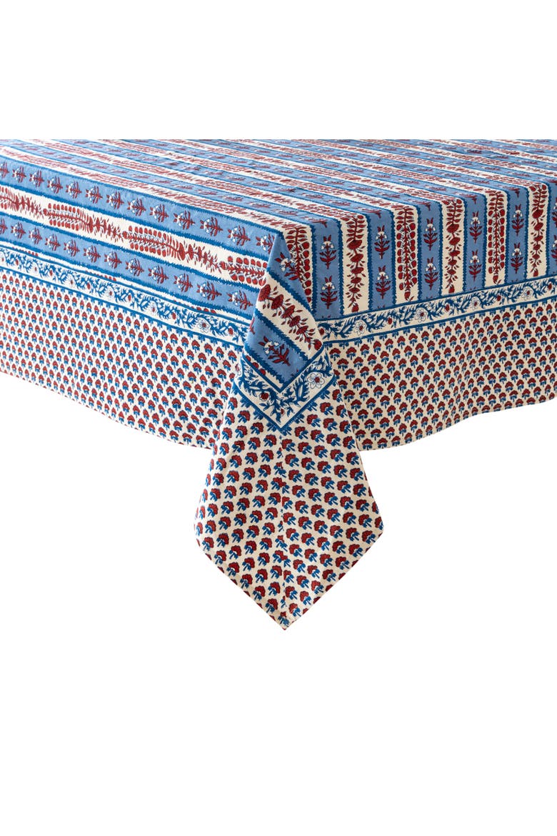 Provence Avignon Tablecloth, Main, color, Red/Blue 90" x 90"