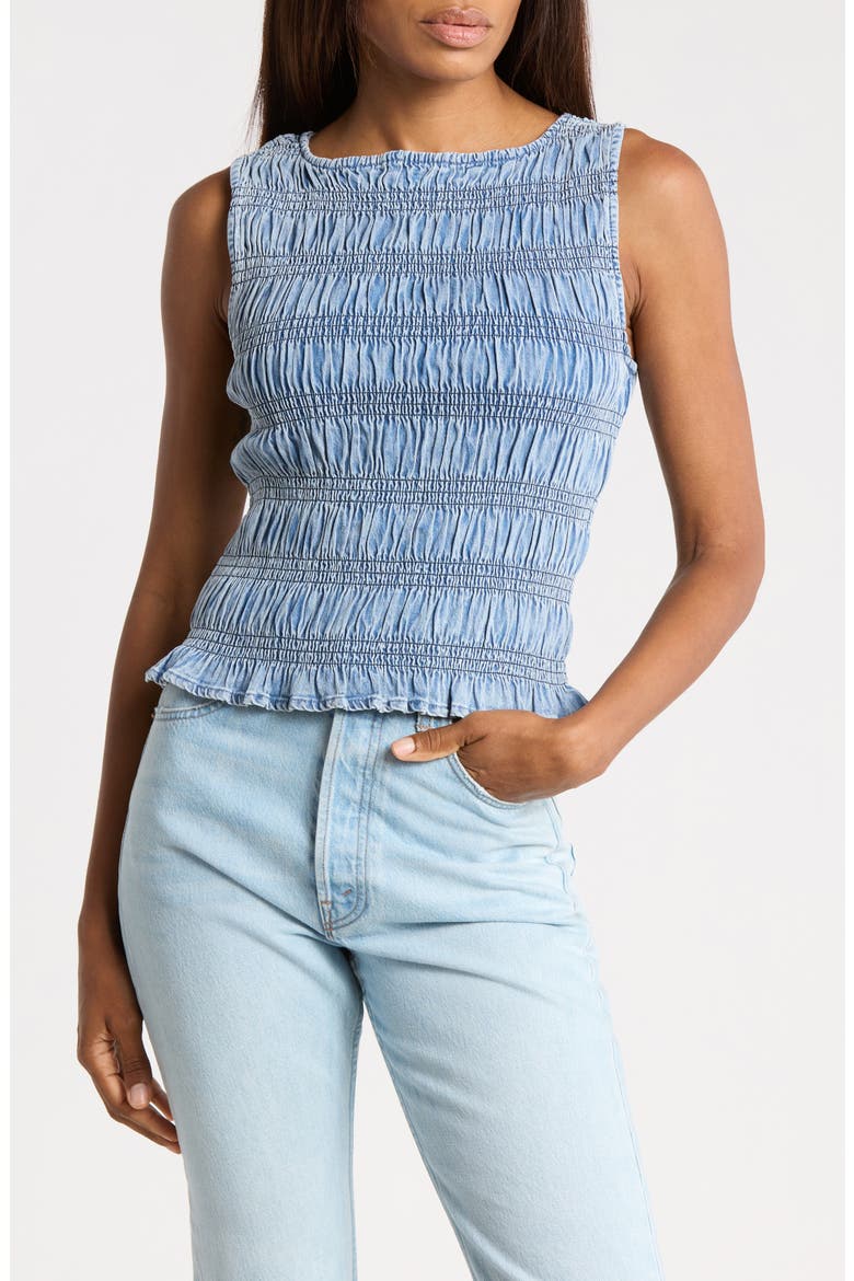 Smocked Top, Main, color, PALOMA