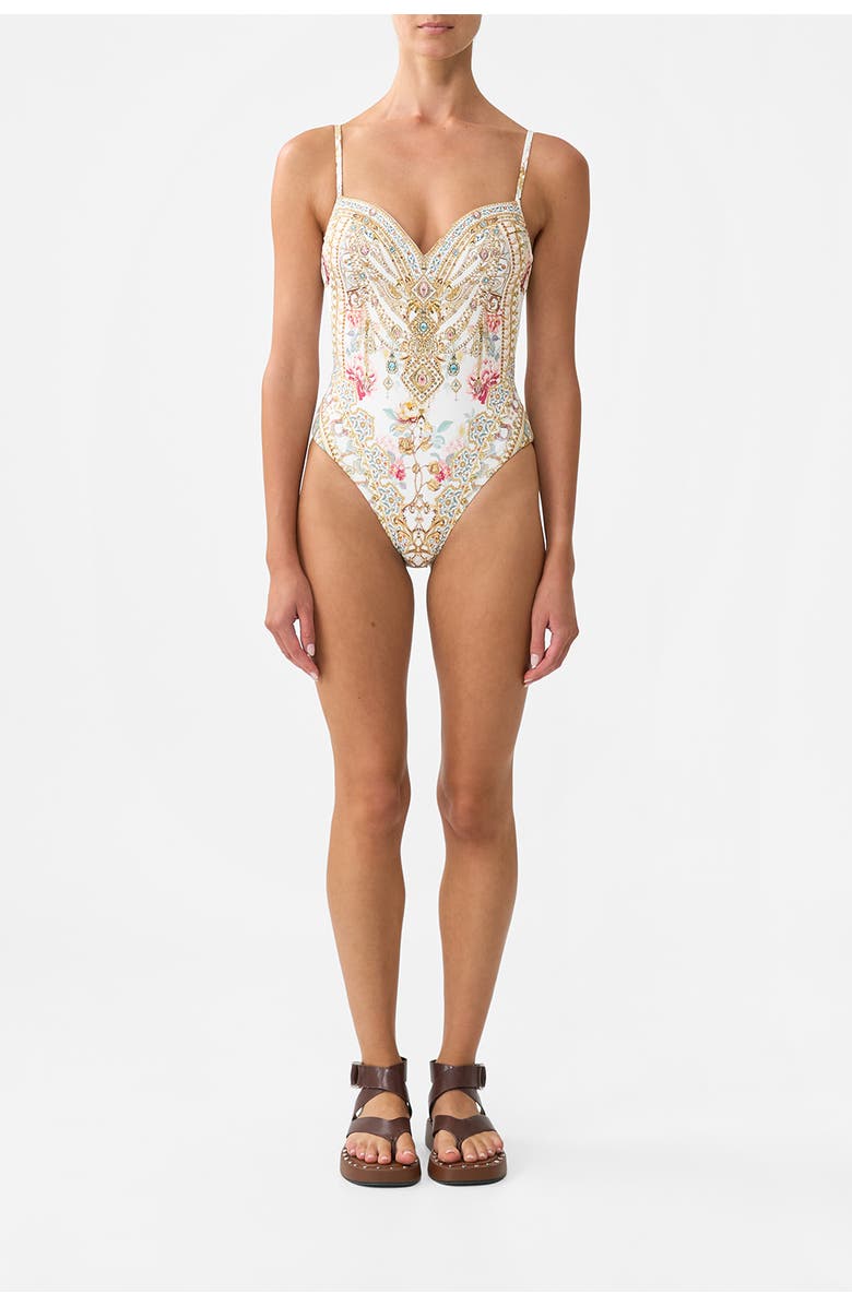 Camilla Sweetheart Neck Underwire One Piece Ottoman Dynasty, Main, color, Ottoman Dynasty