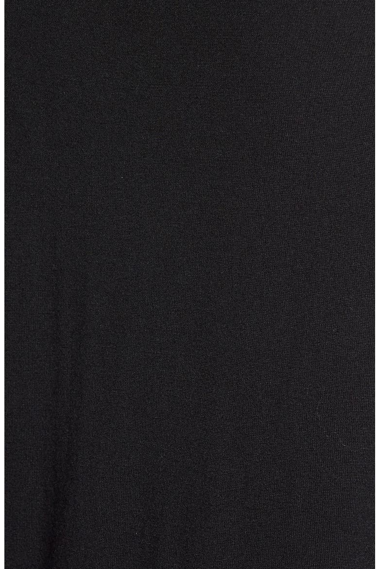 Side Slit V-Neck Tunic Sweater, Alternate, color, BLACK