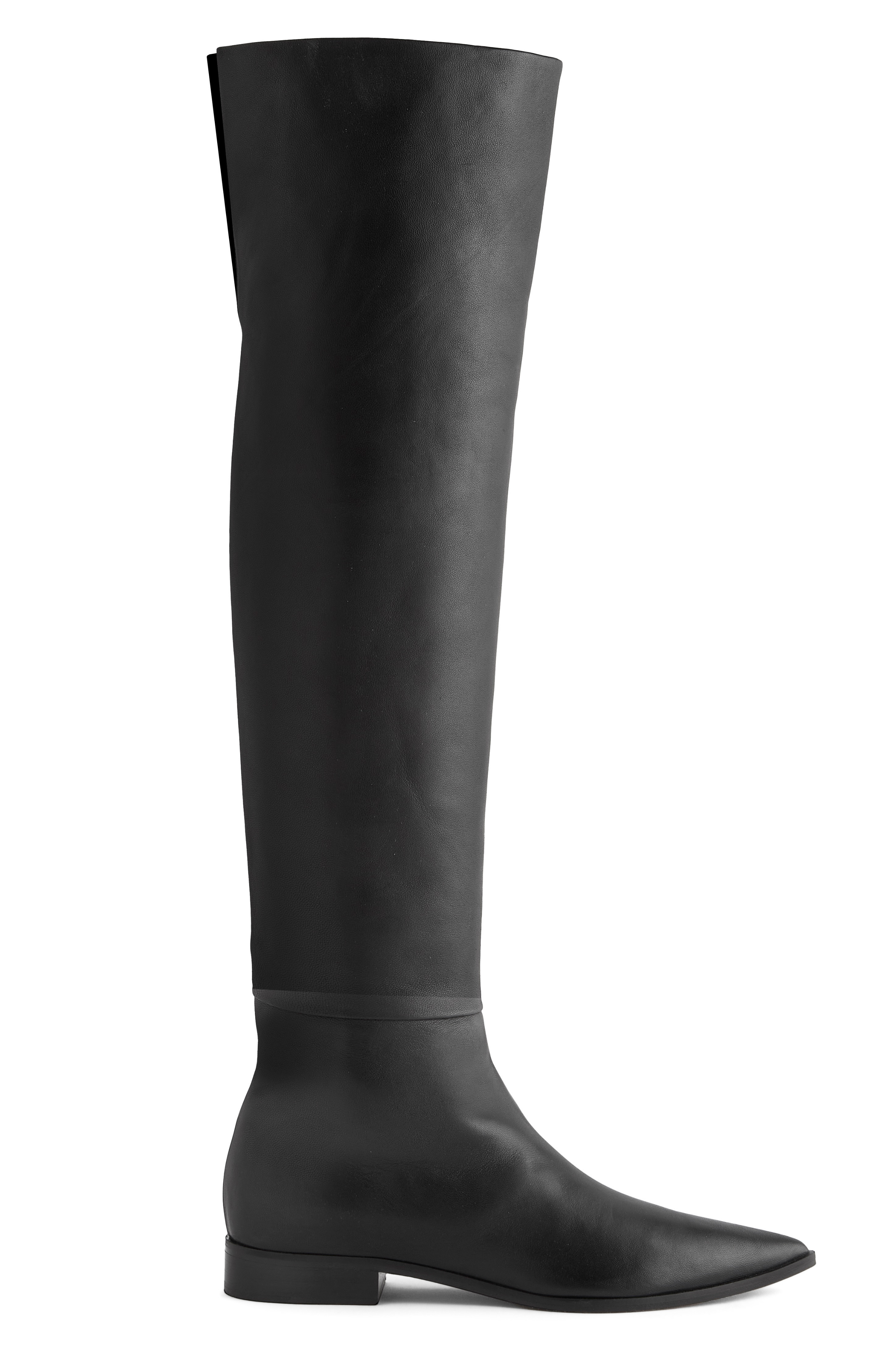 Neil J. Rodgers Bella Over The Knee Boot, Main, color, Black Nappa