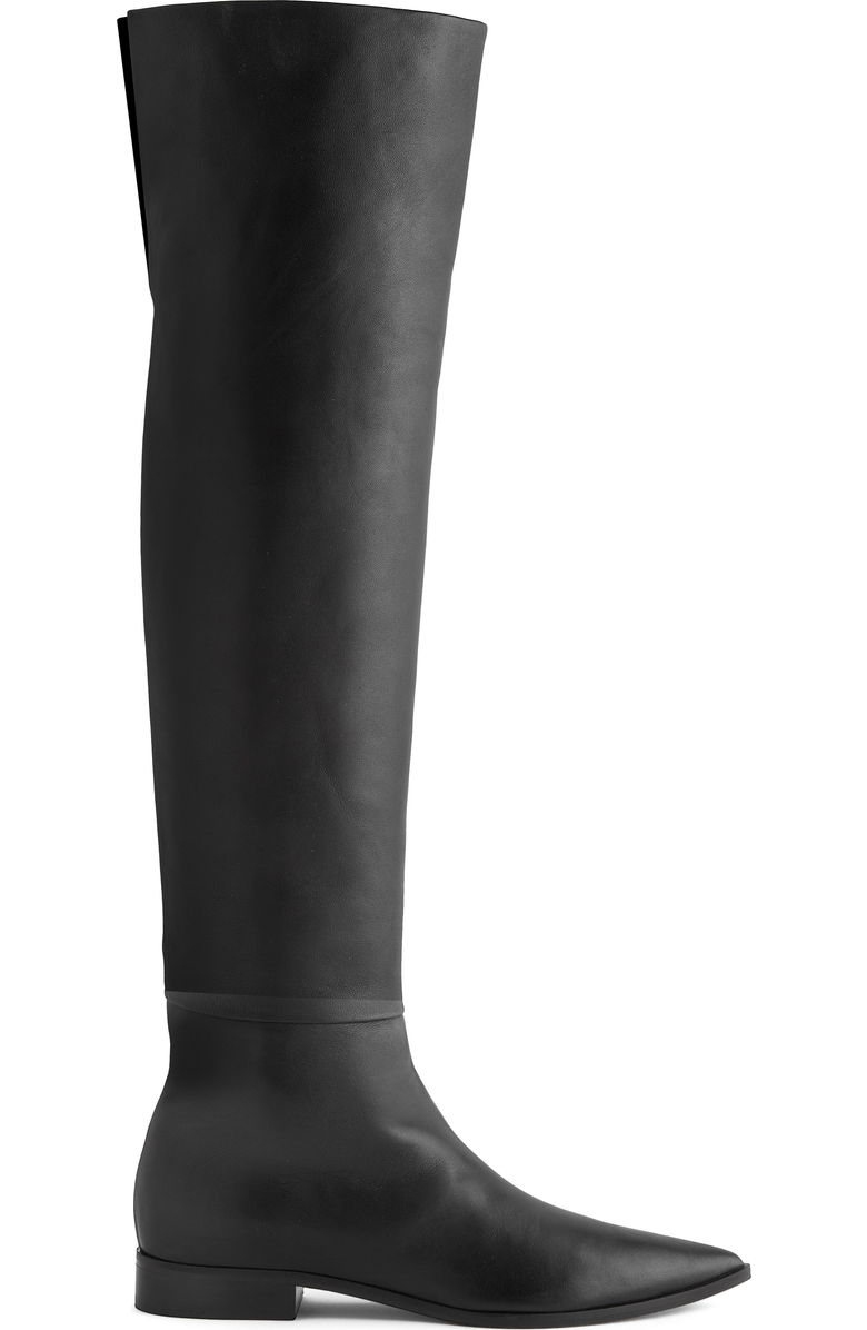 Neil J. Rodgers Bella Over The Knee Boot, Main, color, Black Nappa