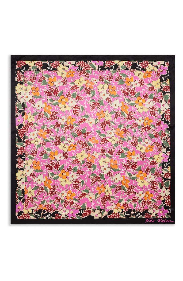 Ted Baker London Niaome Floral Silk Square Scarf, Alternate, color, 