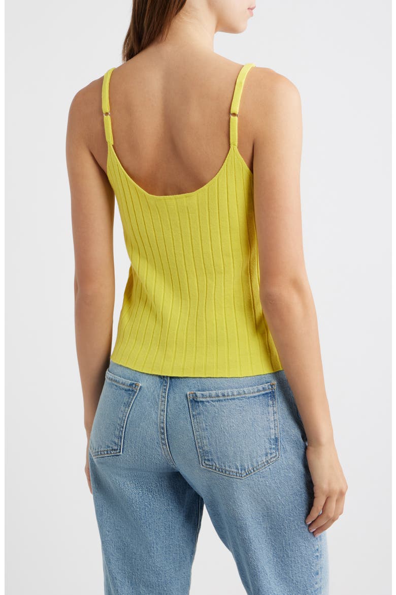 Vieste Rib Knit Camisole, Alternate, color, YELLOW