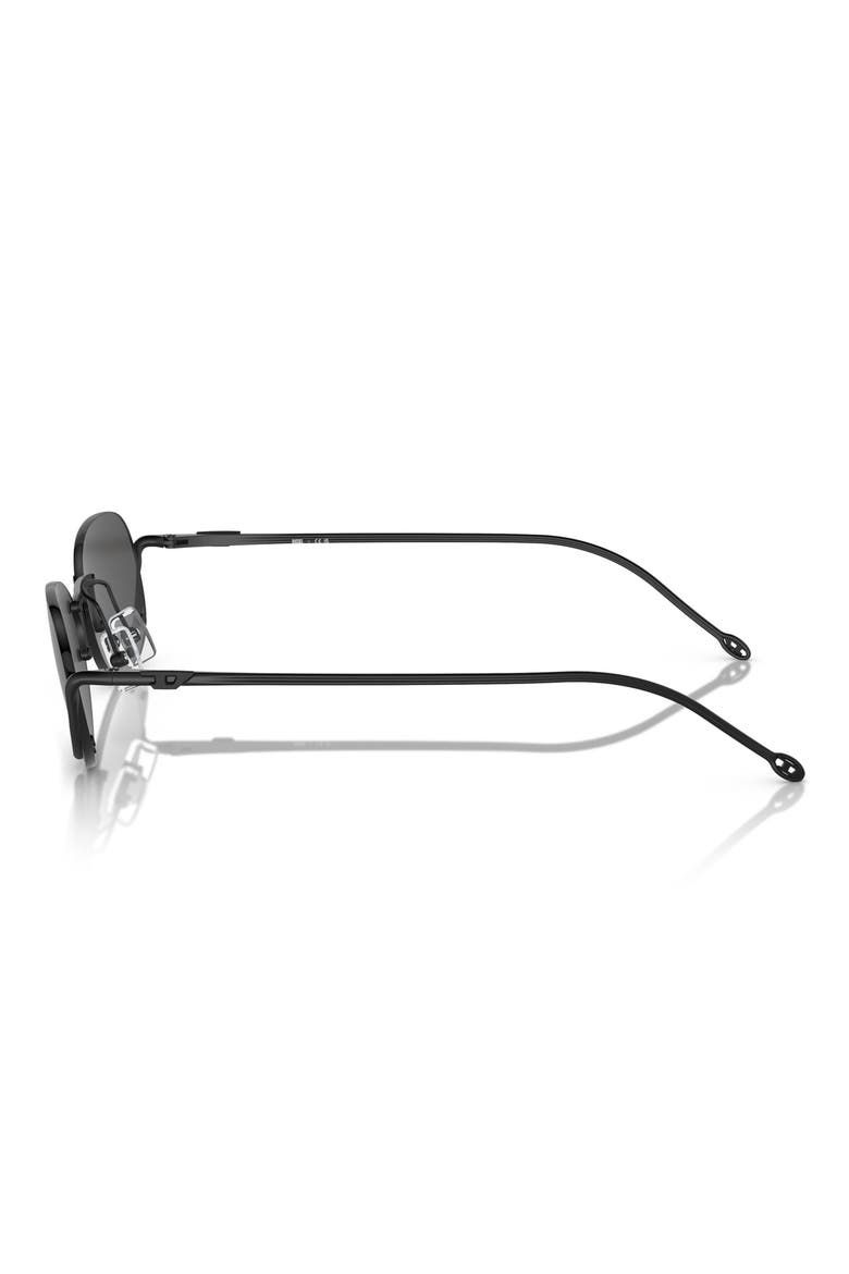 53mm Oval Sunglasses, Alternate, color, MATTE BLACK / DARK GREY