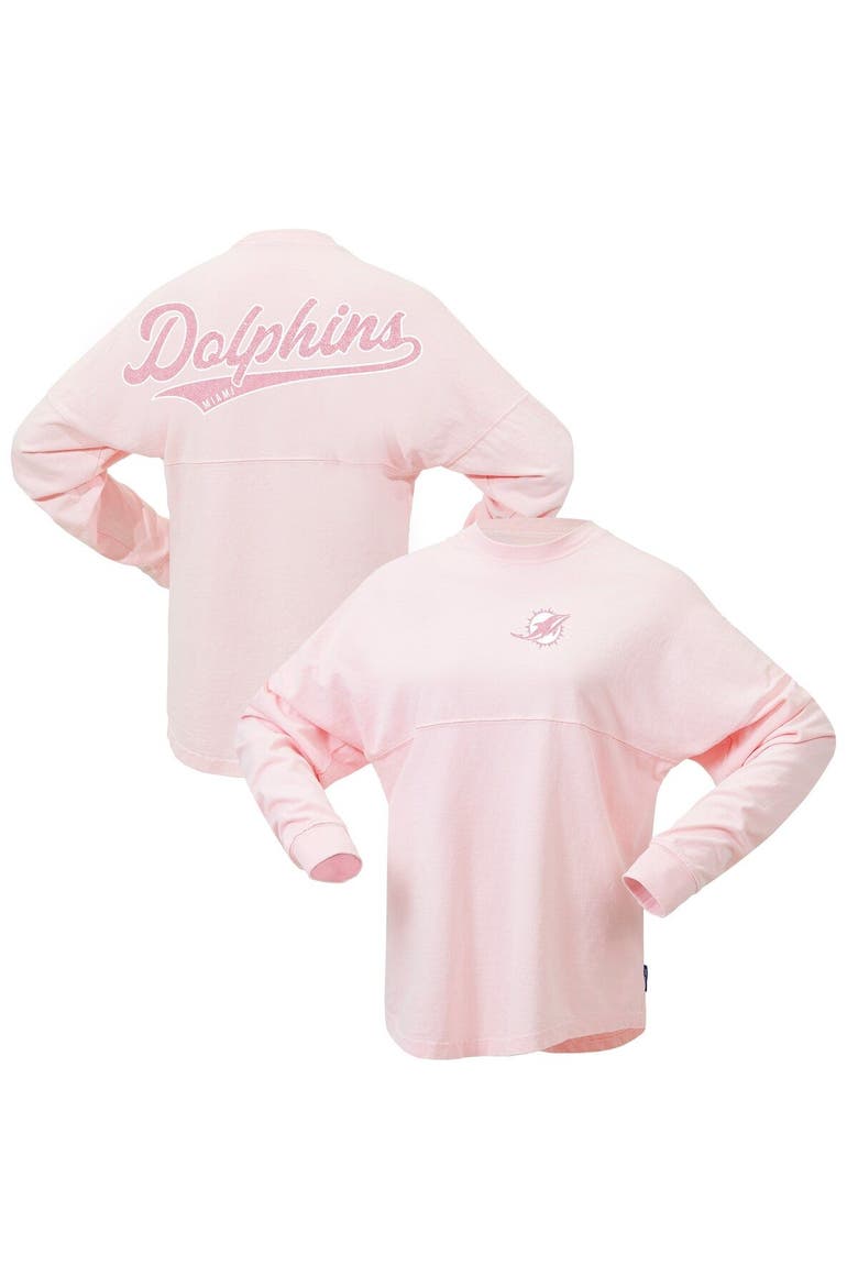 Women's Fanatics Branded Pink Miami Dolphins Millennial Spirit Jersey T-Shirt, Main, color, Light Pink