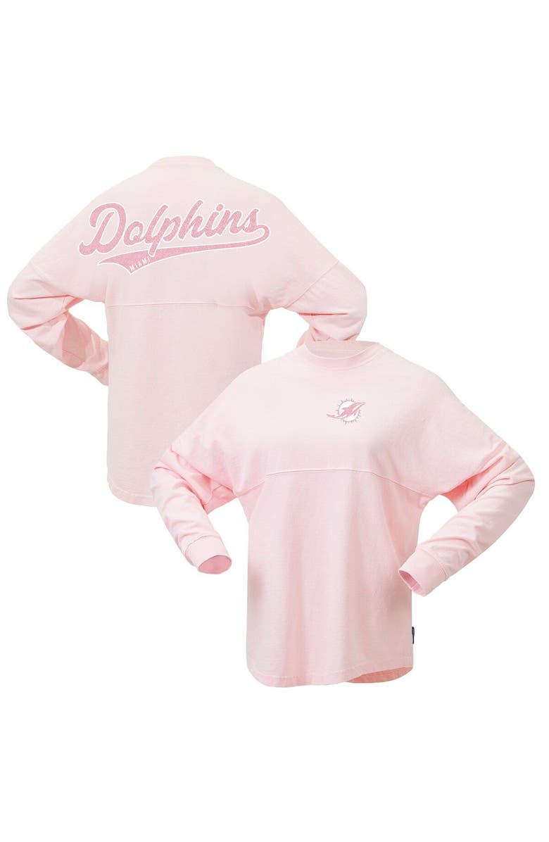 FANATICS Women's Fanatics Branded Pink Miami Dolphins Millennial Spirit Jersey T-Shirt, Main, color, Light Pink