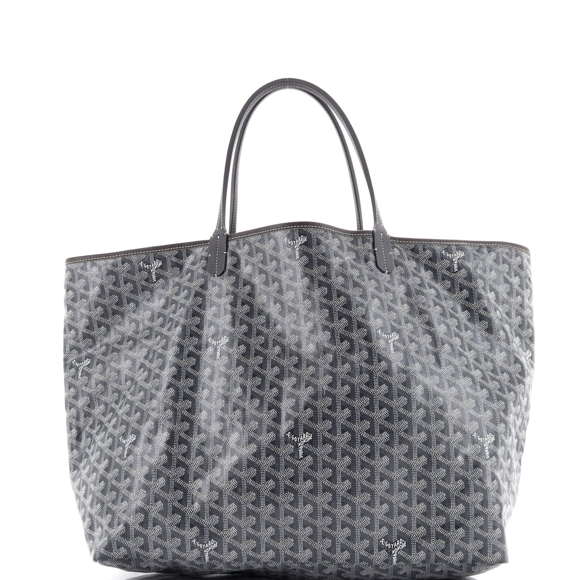Pre-Owned Goyard Saint Louis Tote Coated Canvas GM, Main, color, Gray