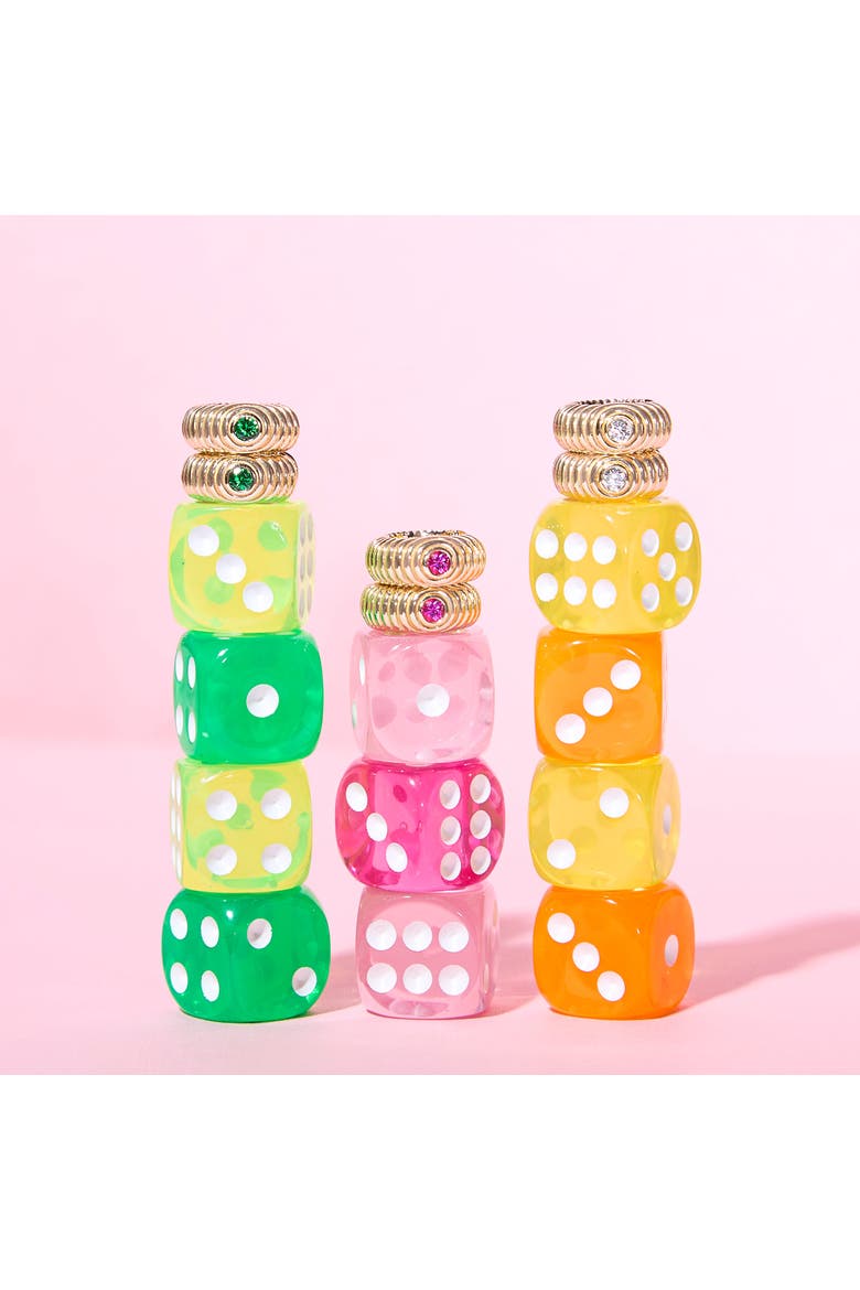 Revel Ribbed Huggie, Alternate, color, Diamond- Gold