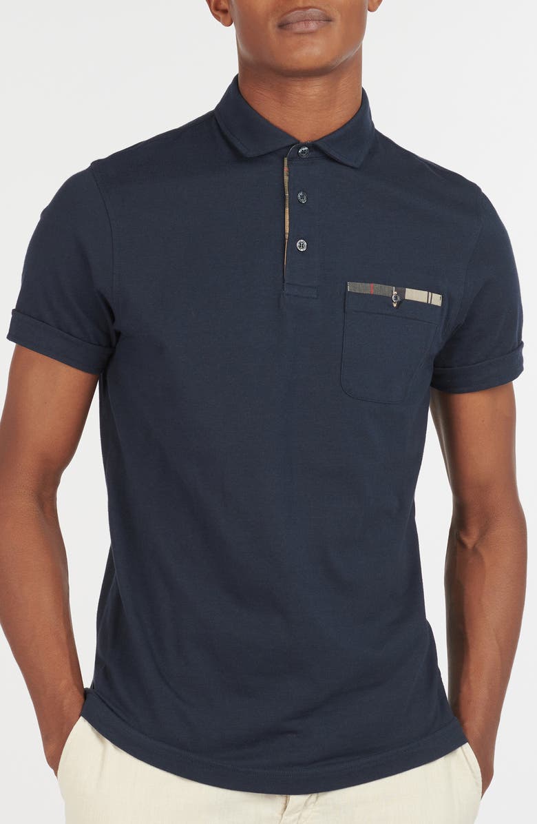 Barbour Corpatch Polo Shirt, Main, color, Navy