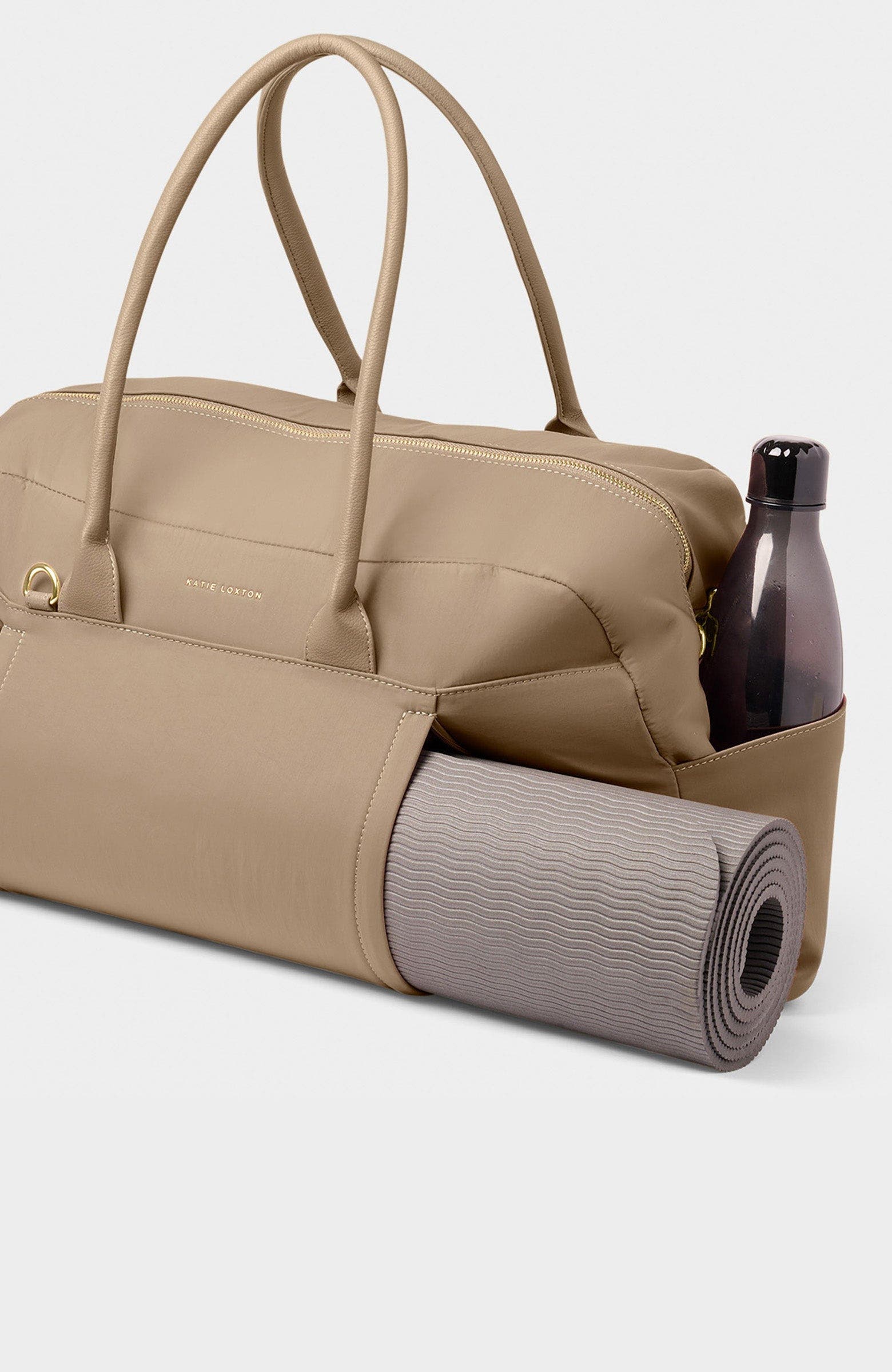 Katie Loxton Nylon-Luxe Weekend Bag, Alternate, color, Taupe