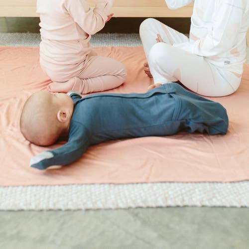 Goumikids Goumi 24 Hour Convertible Sleeper Baby Gown In Midnight