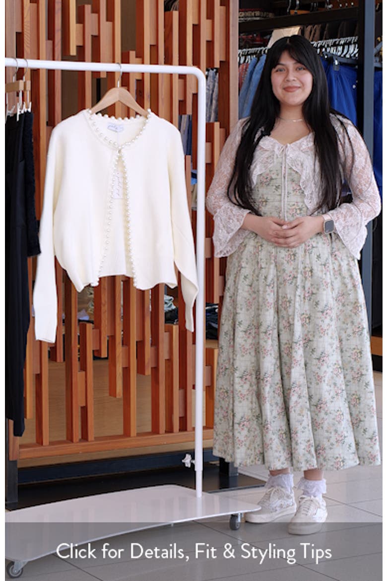 Bloom Faux Pearl Trim Cardigan video
