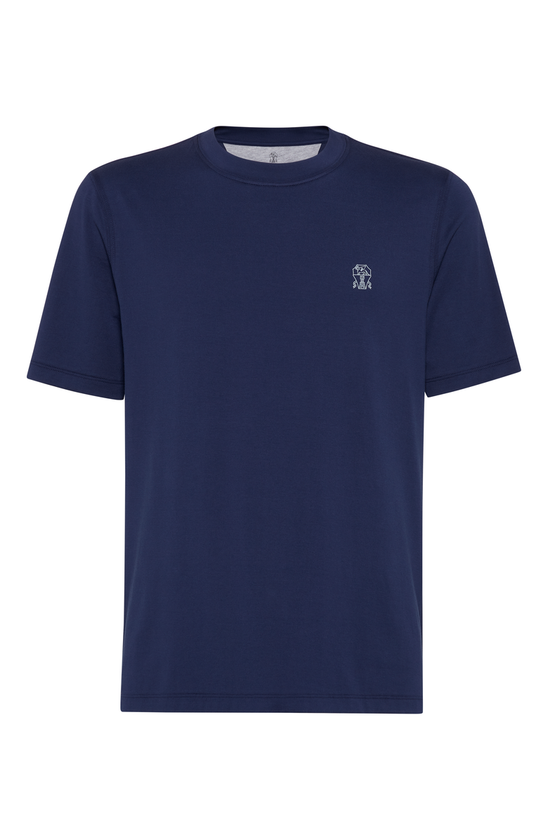 Brunello Cucinelli Jersey T-shirt with logo, Main, color, 