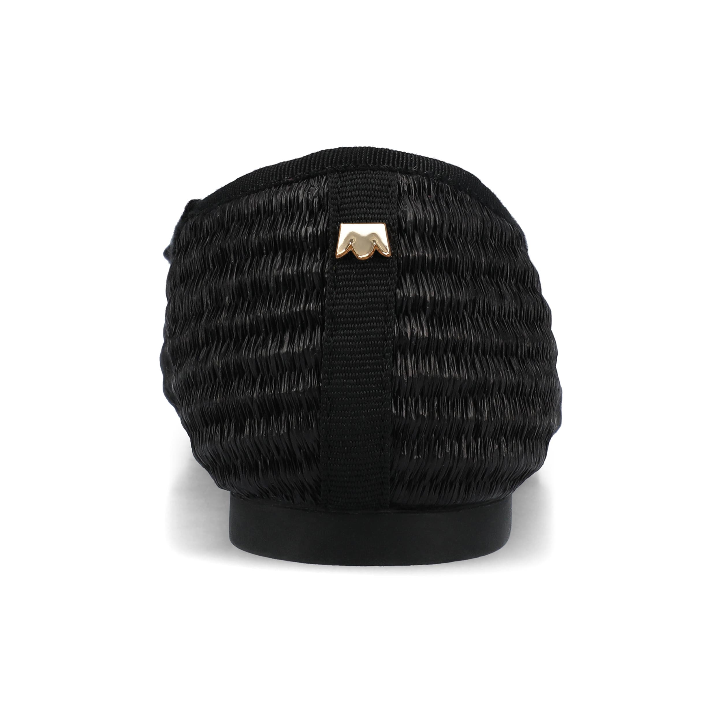 Birdies The Songbird Flat, Alternate, color, Black Raffia