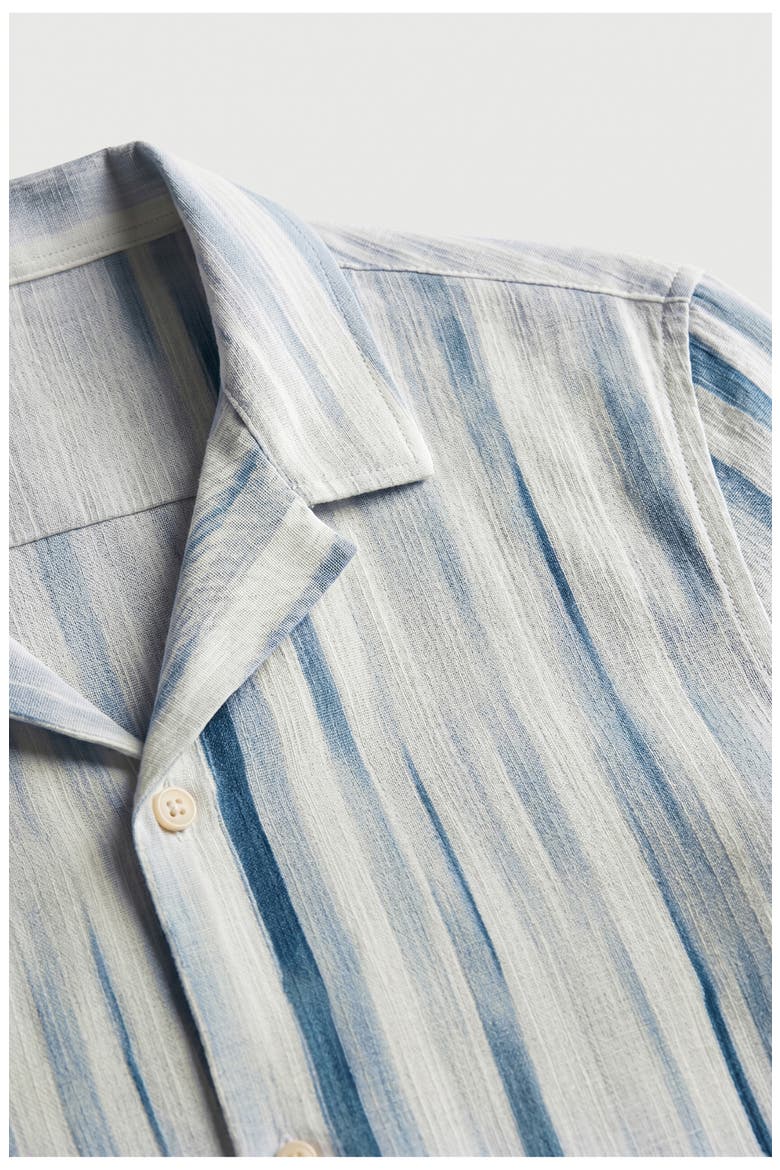 Sylvain Printed Camp Shirt, Alternate, color, NATURAL