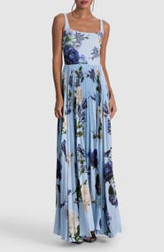 Alice + Olivia Carolyn Pleated Gown