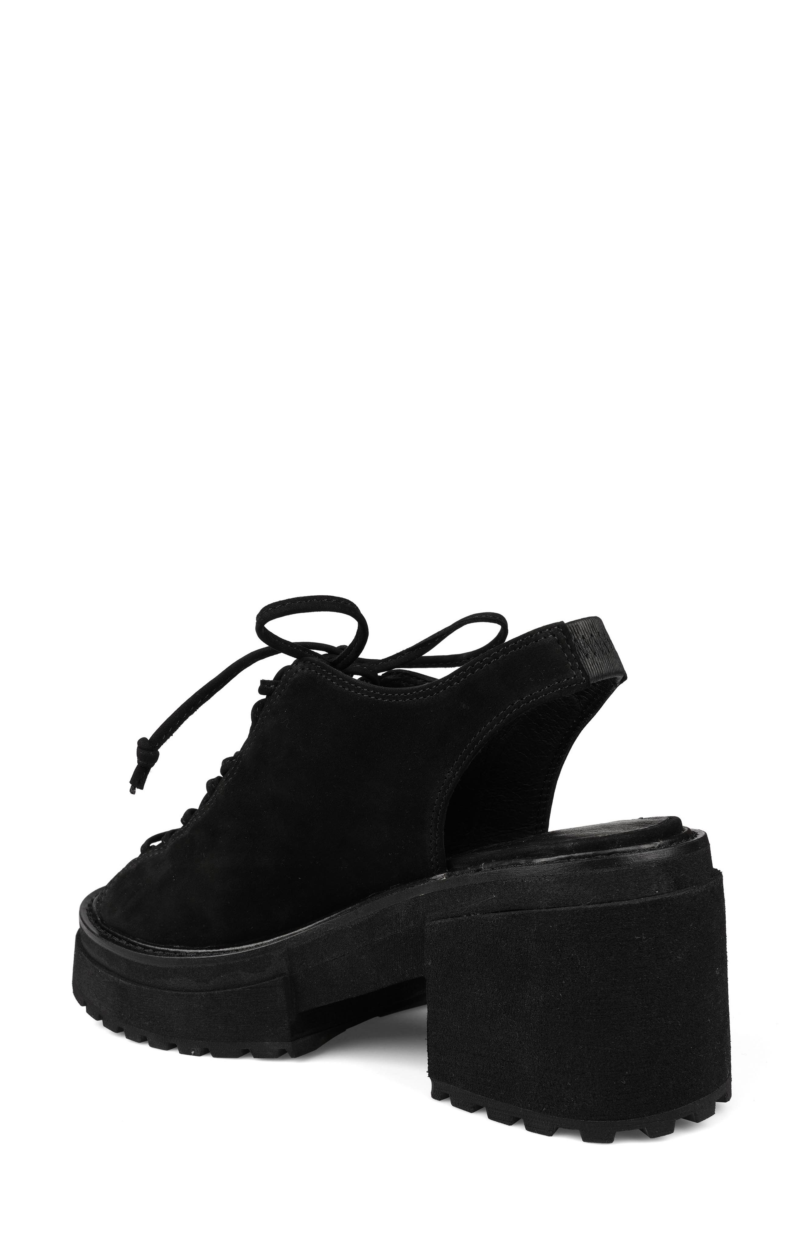 Artisan Crafted By Zigi Monserrat Platform Slingback Sandal, Alternate, color, Black Leather