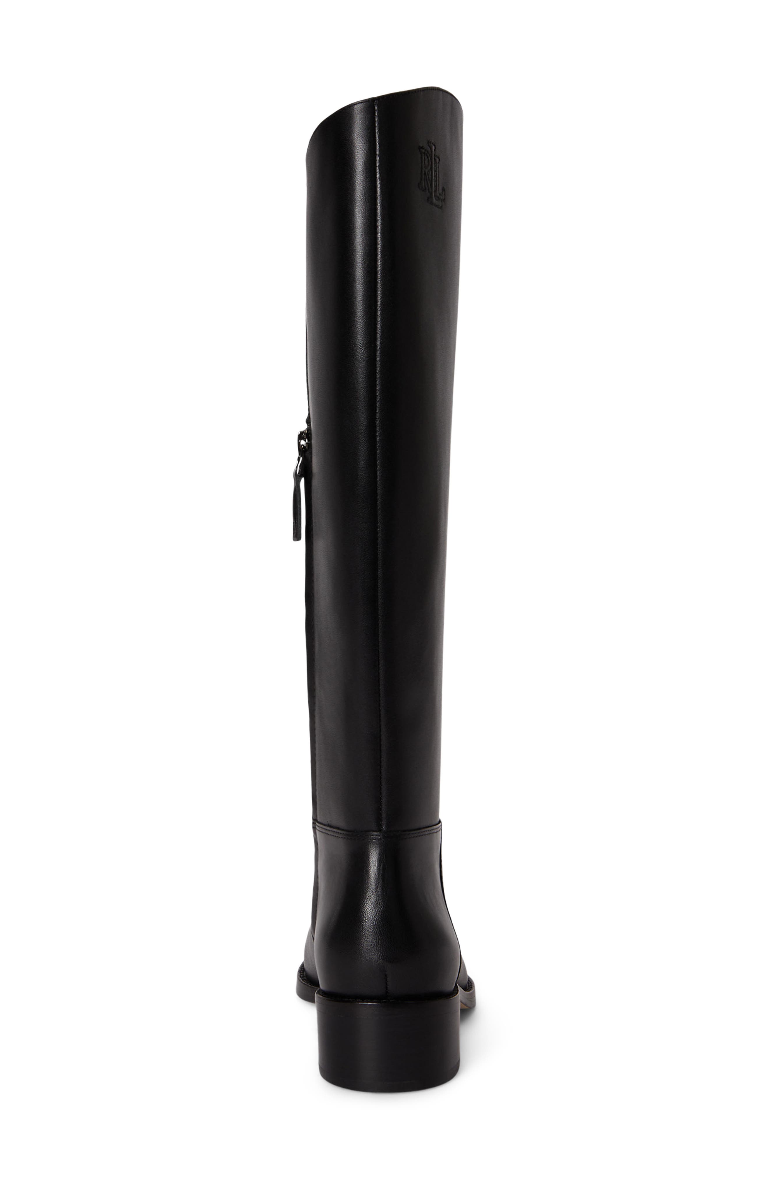 Kyle Tall Leather Boot, Alternate, color, BLACK
