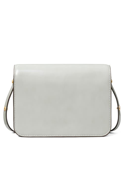 Tory Burch Robinson Spazzolato Leather Convertible Shoulder Bag In Light Granite