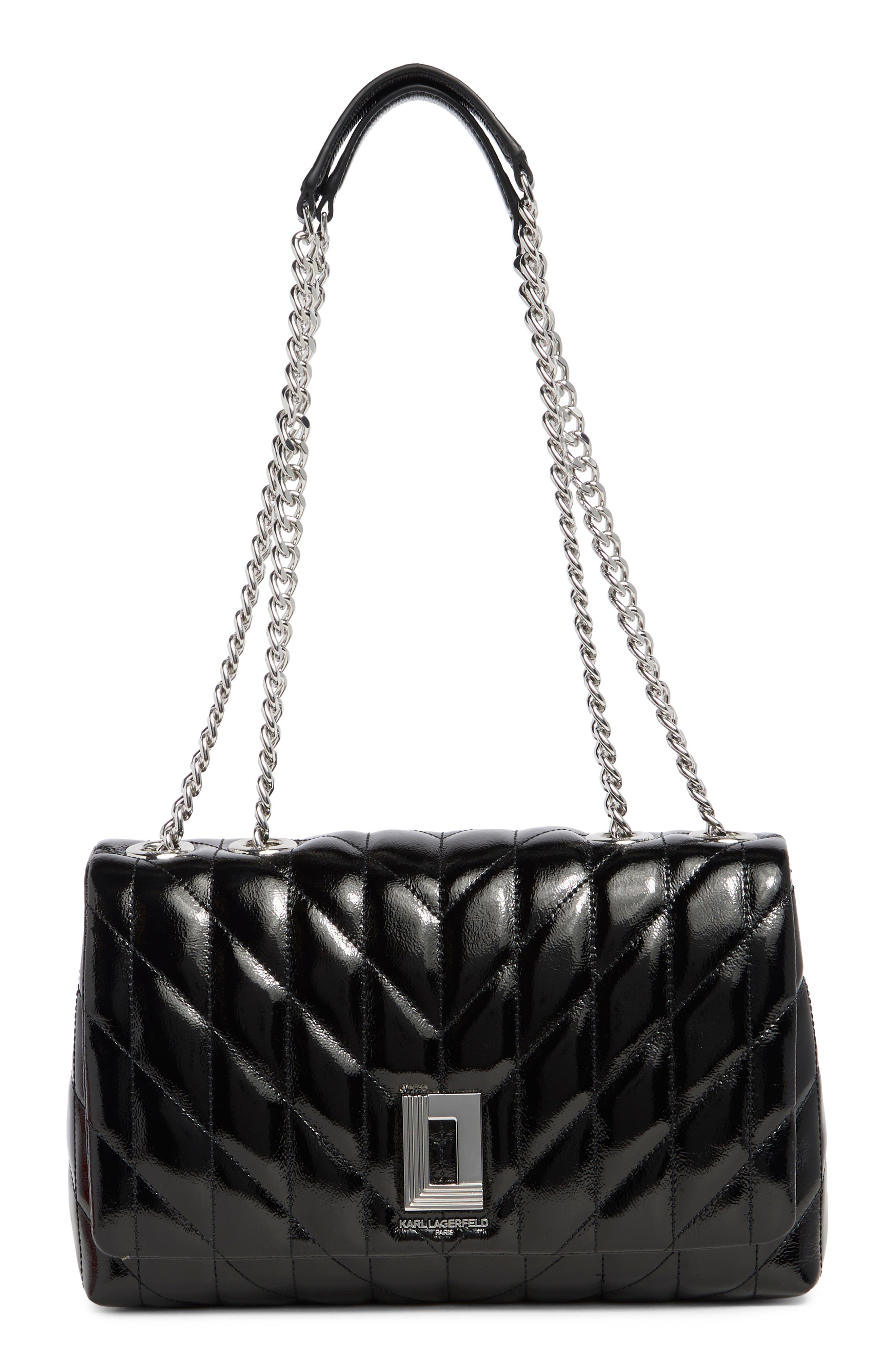 KARL LAGERFELD PARIS Lafayette Medium Shoulder Bag, Main, color, 