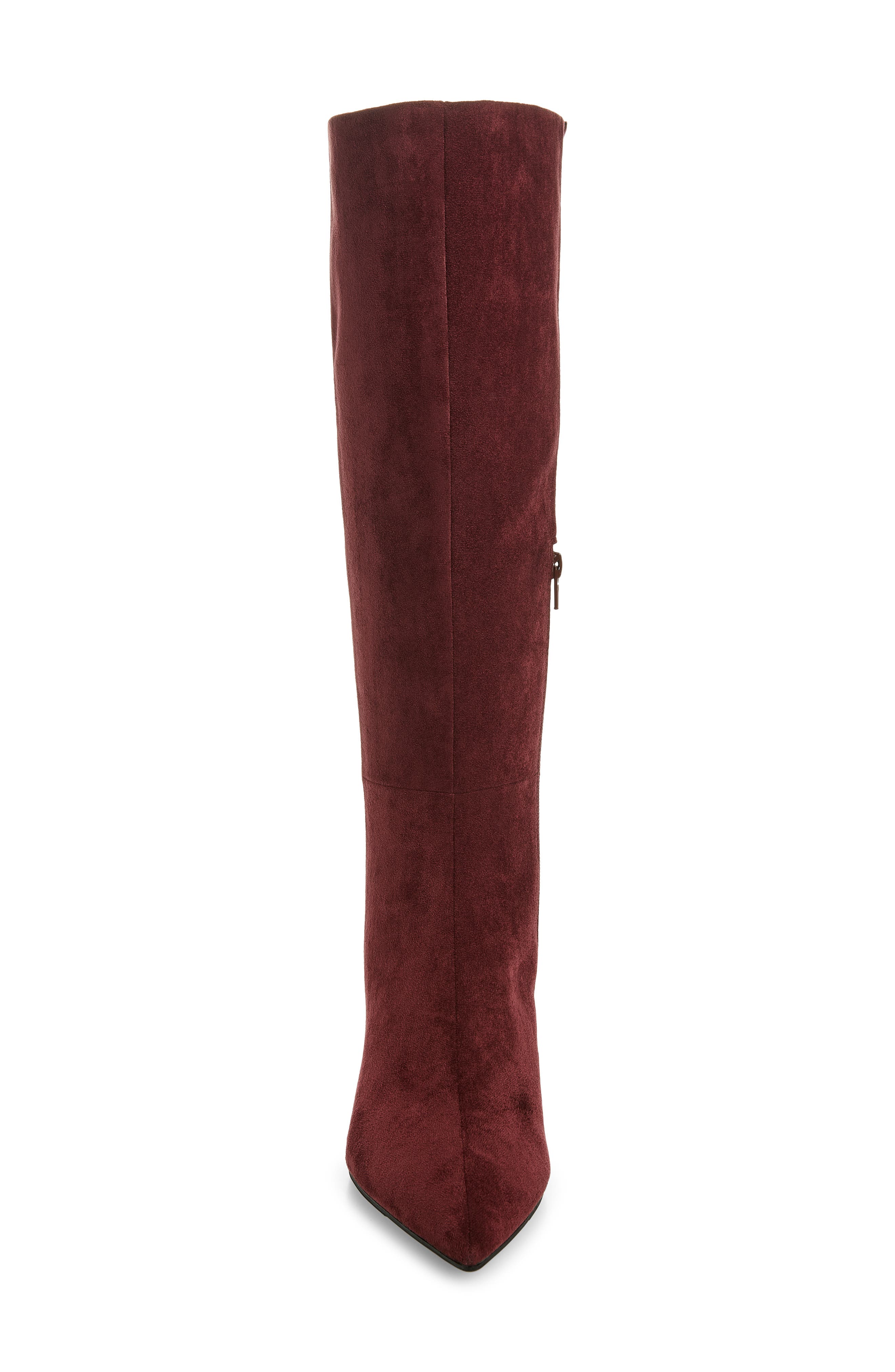 Elara Pointed Toe Knee High Boot, Alternate, color, RED POMEGRANATE