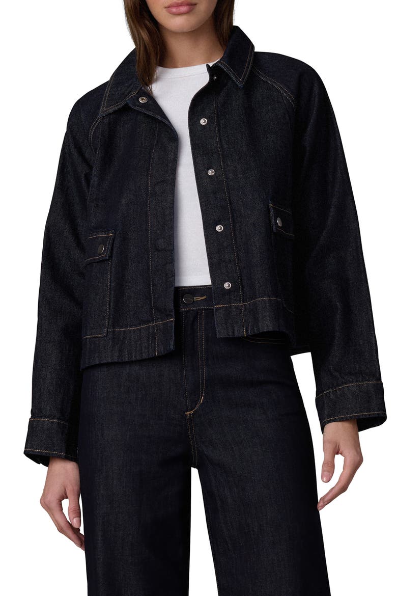 The Patch Pocket Denim Swing Jacket, Main, color, RINSE