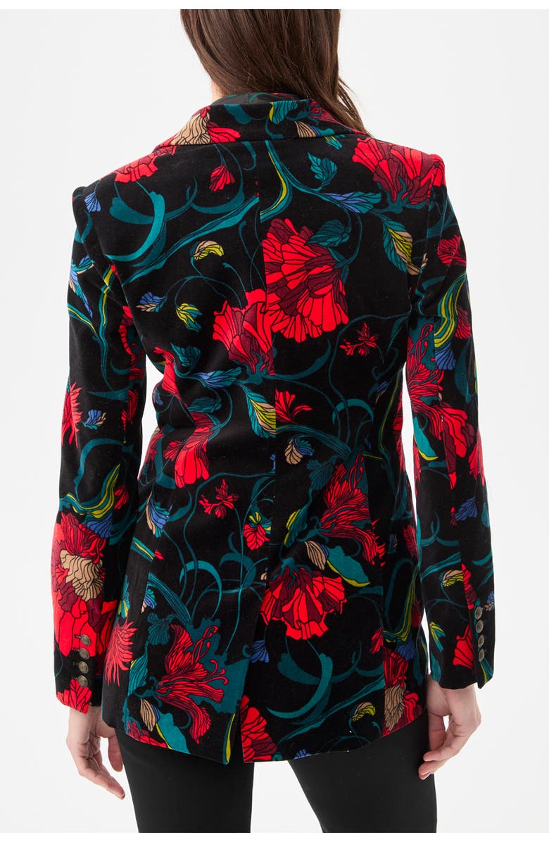 Trina Turk Broadway Printed Velvet Blazer, Alternate, color, Multi