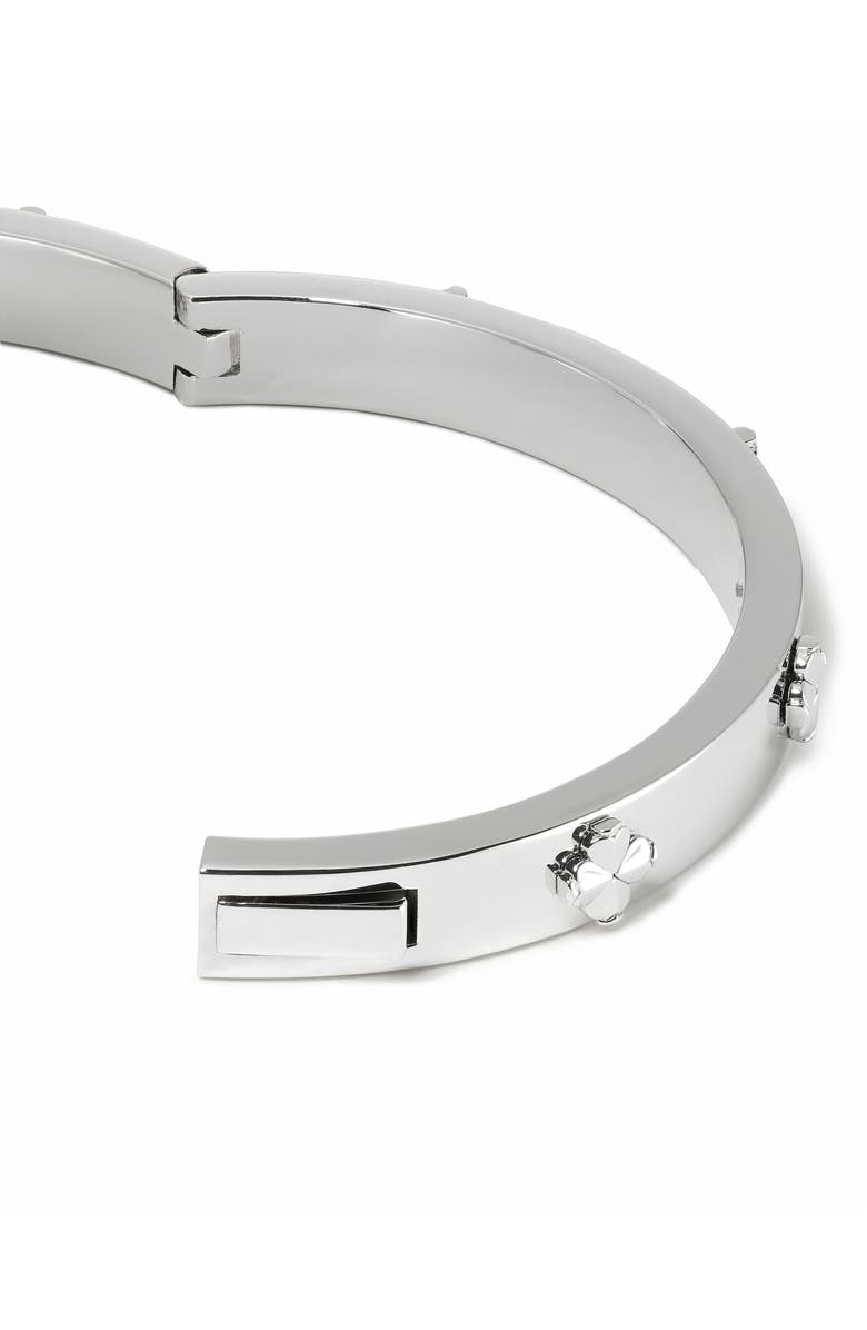 Kate Spade New York spade hinge bracelet, Alternate, color, Silver