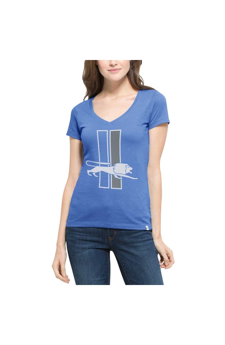'47 Women's '47 Blue Detroit Lions Crosstown Flanker V-Neck T-Shirt, Alternate, color, Blue
