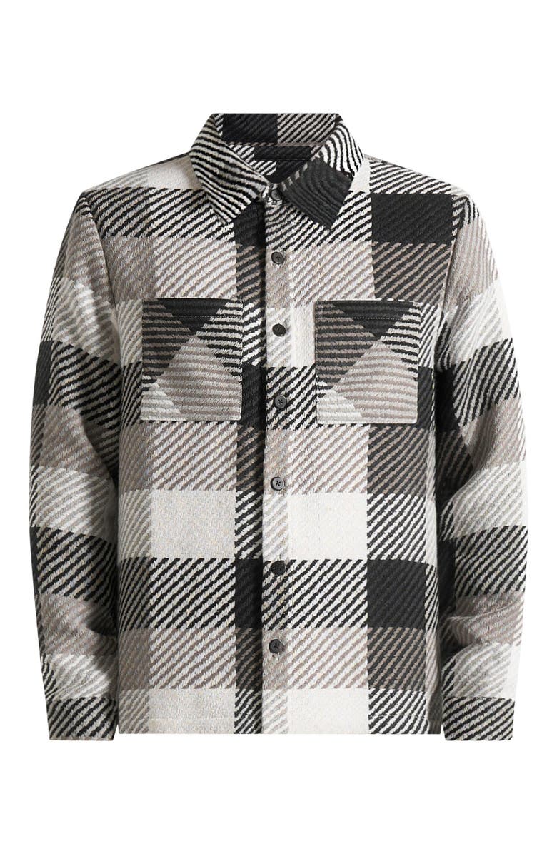 Manière De Voir Rune Unisex Check Overshirt, Alternate, color, Black