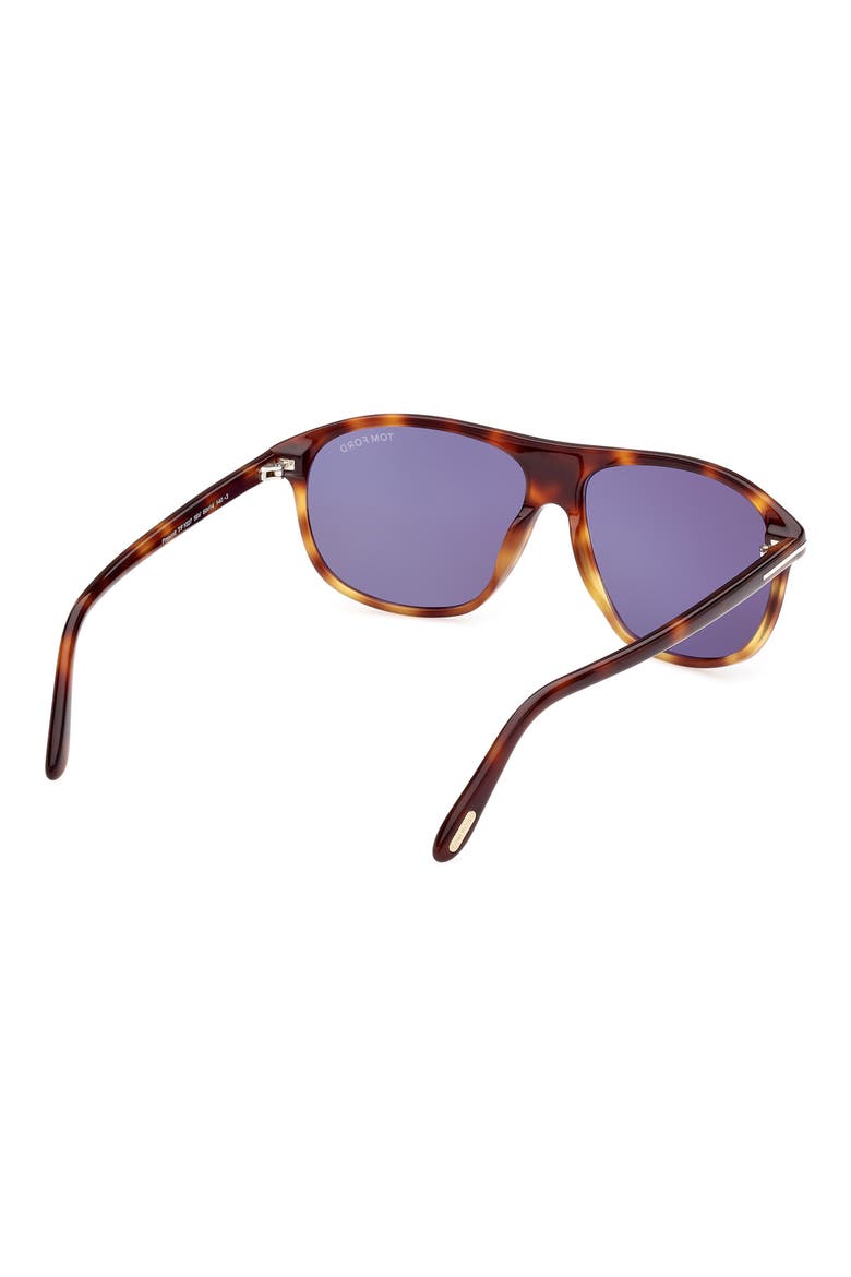 Prescott 60mm Square Sunglasses, Alternate, color, SHINY BLONDE HAVANA / BLUE