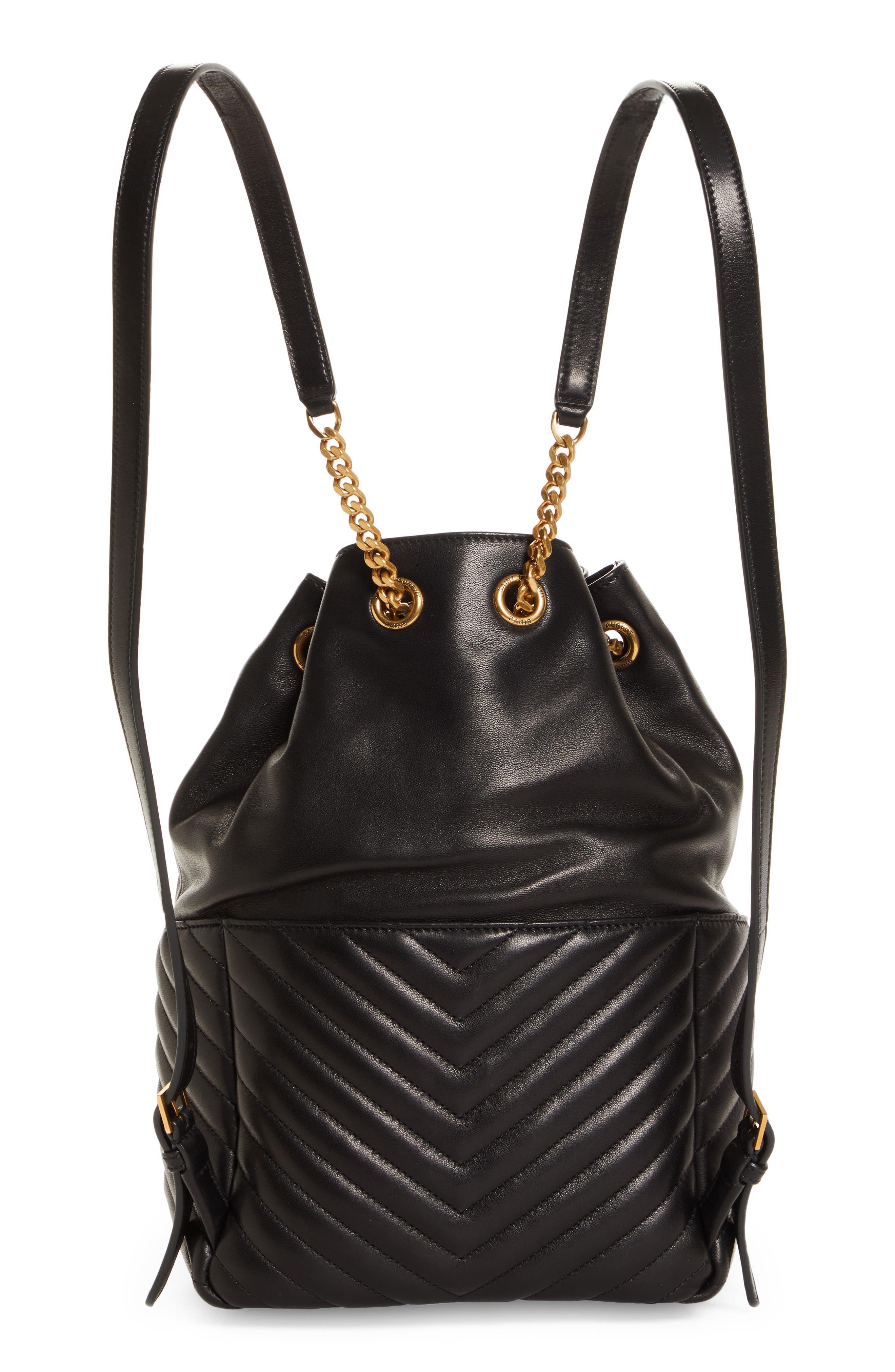 Saint Laurent Joe Monogram Matelassé Leather Backpack, Alternate, color, 
