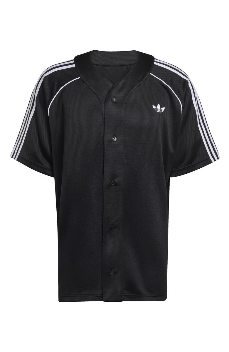 adidas Adicolor Baseball Jersey, Alternate, color, Black/ White/