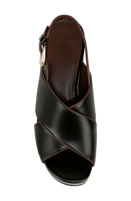 Vince Marlene Calfskin Crisscross Slingback Sandals In Black