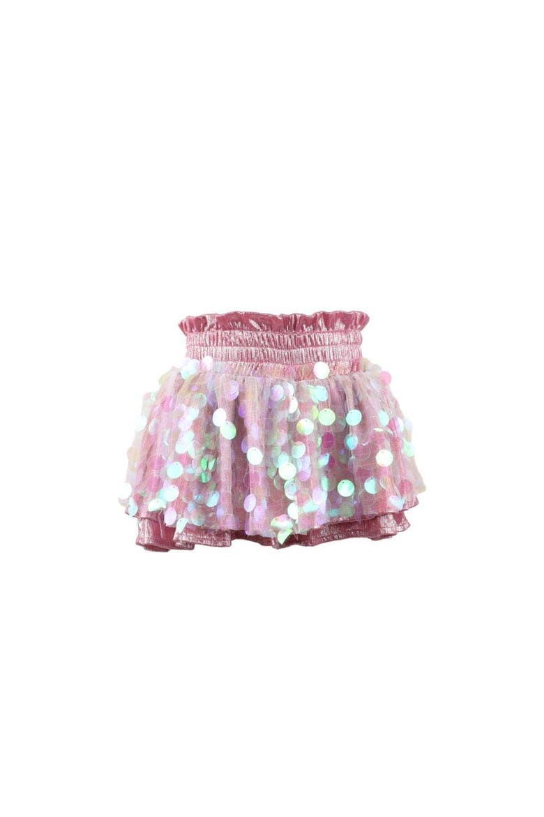 Paillette Metallic Skort, Main, color, Pink